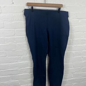 Nanette Women's High Rise Pull-On Cropped Pants Navy Blue Size Large
